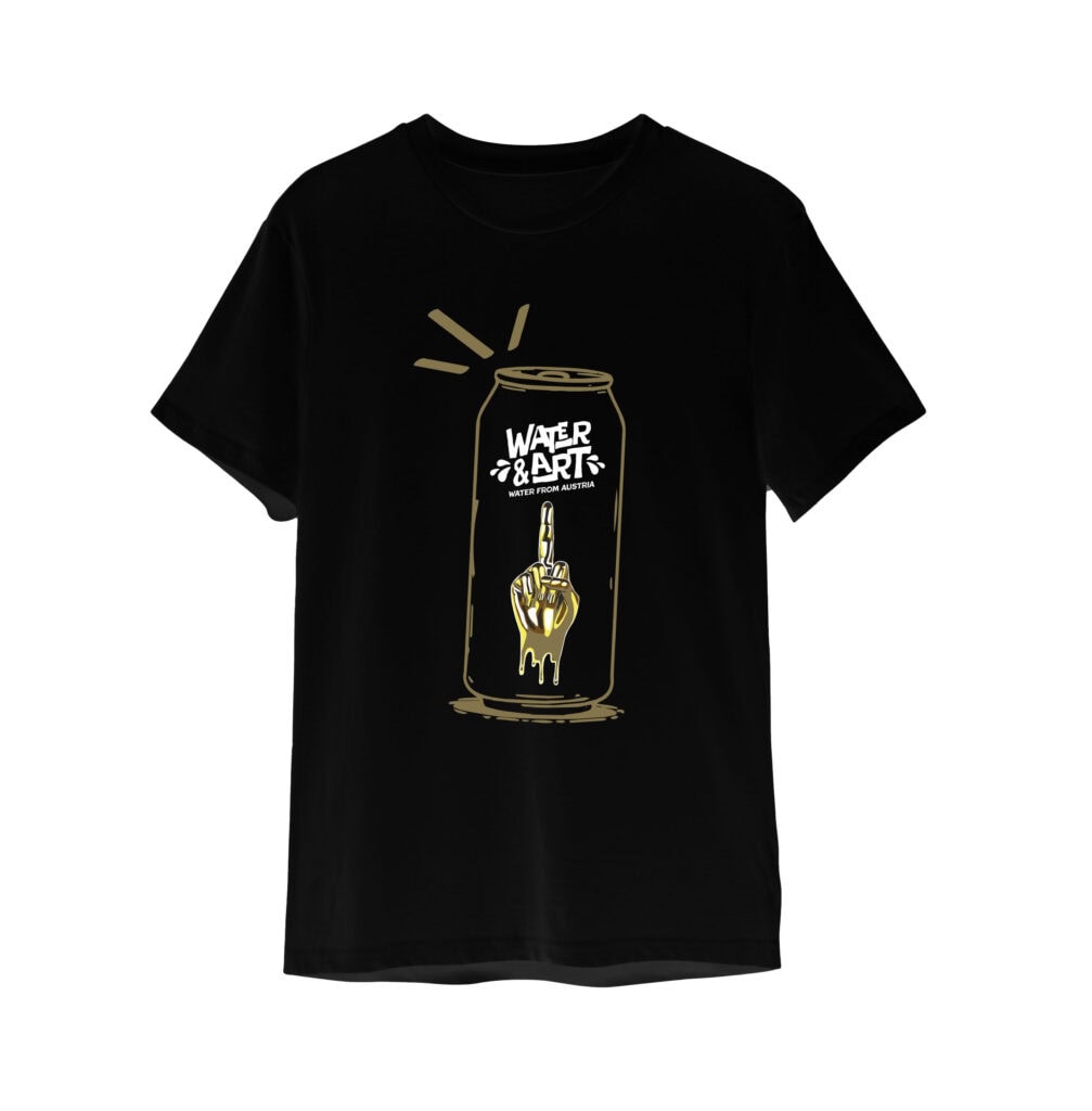 TShirt Water&Art Black Frontseite